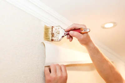 Pose de papier peint à Malissard — revêtements muraux et toiles de verre